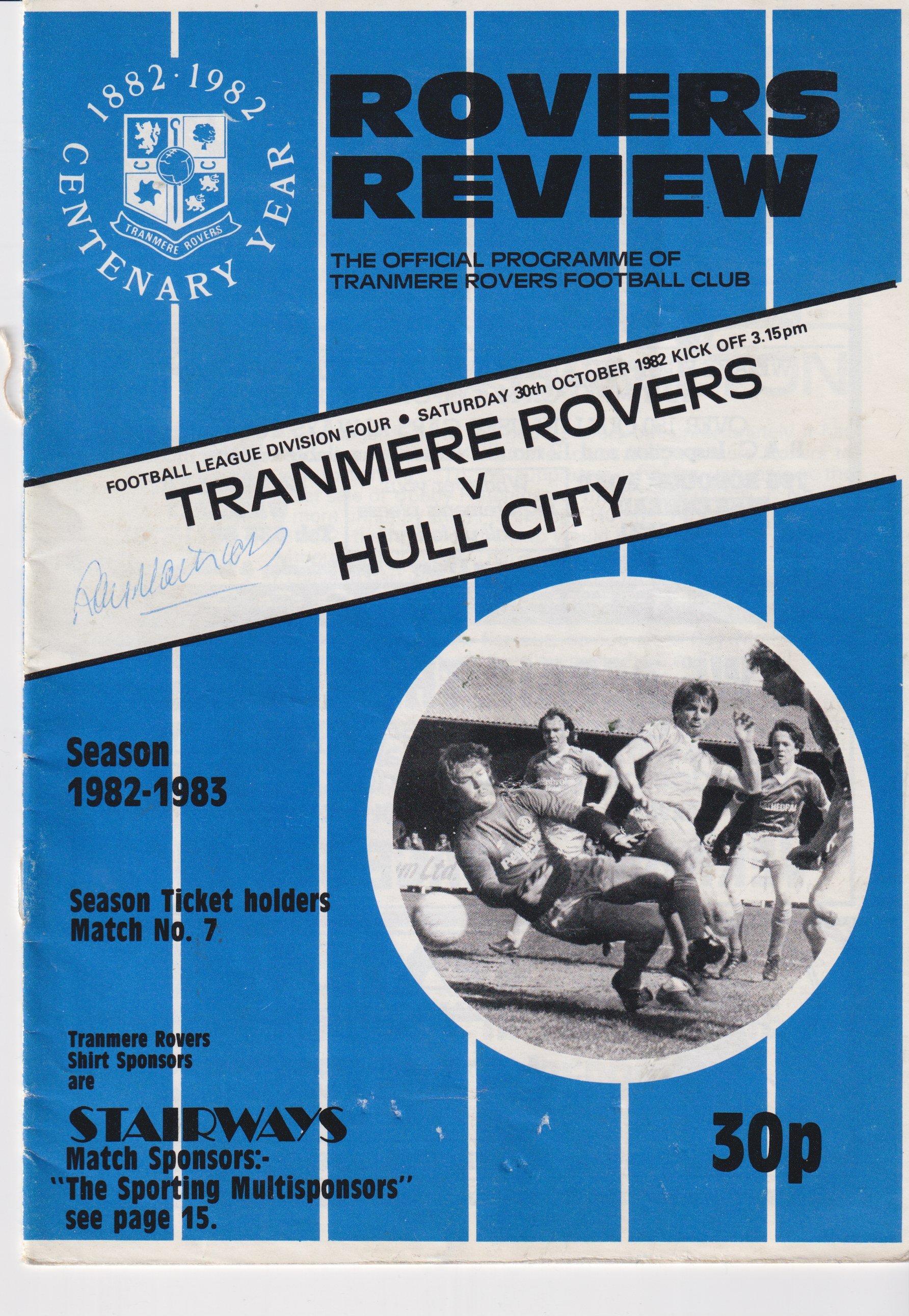 Tranmere Rovers v Hull City match programme